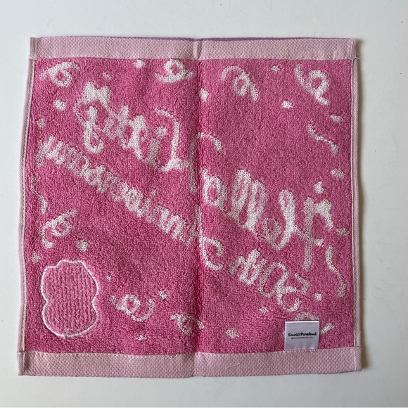 NEW Hello Kitty 50th Anniversary Series Mini Logo Washcloth Towel Limited - Picture 3 of 8